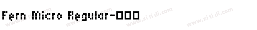 Fern Micro Regular字体转换